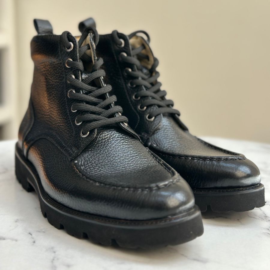 Lace-Up Leather Boot